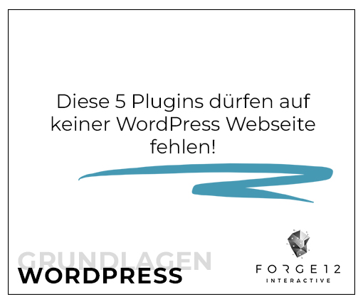 Die 5 Must-have Plugins für WordPress.